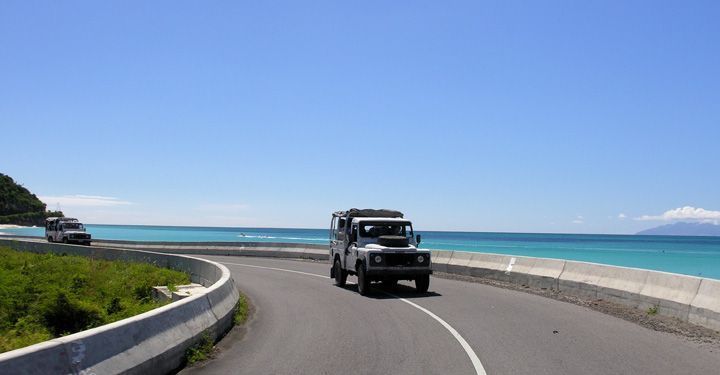 Driving down the coast
