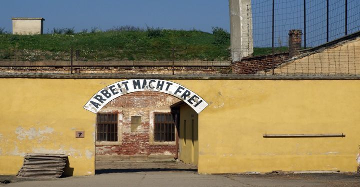 Entrance of the concentration camp in Terezin