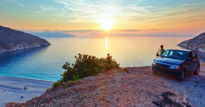 Sunset view of Kefalonia