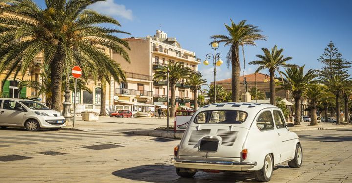 Driving down the sicilian streets