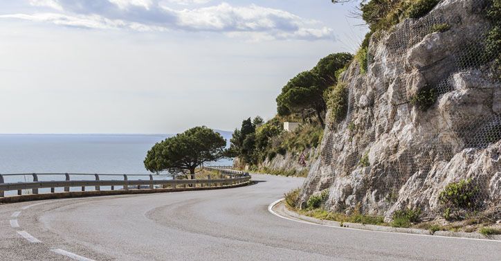 Driving down the coast