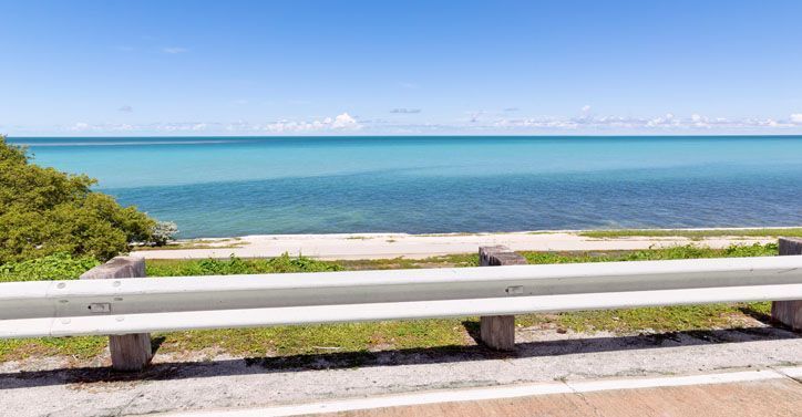 Driving down the coastline of Cancun 