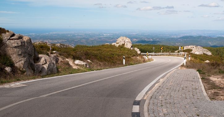 Open road in Algarve, Portugal