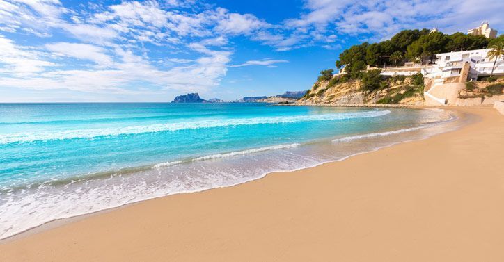 Beautiful secluded beach of El Portet