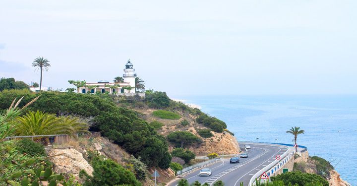 Driving down Costa Brava coast