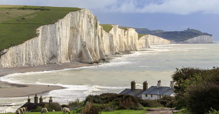 The Seven Sisters cliffs in the South Downs