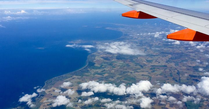 Flying over Denmark