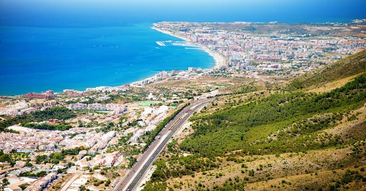 Aerial view of Costa del Sol