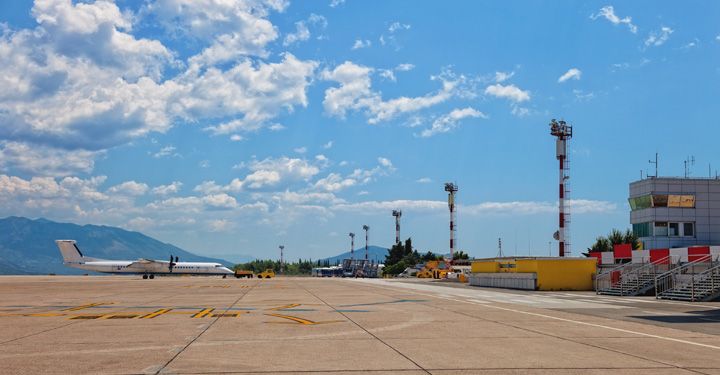 Airplane in Dubrovnik Airport