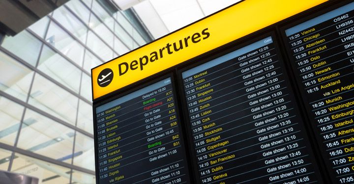 Flight information board