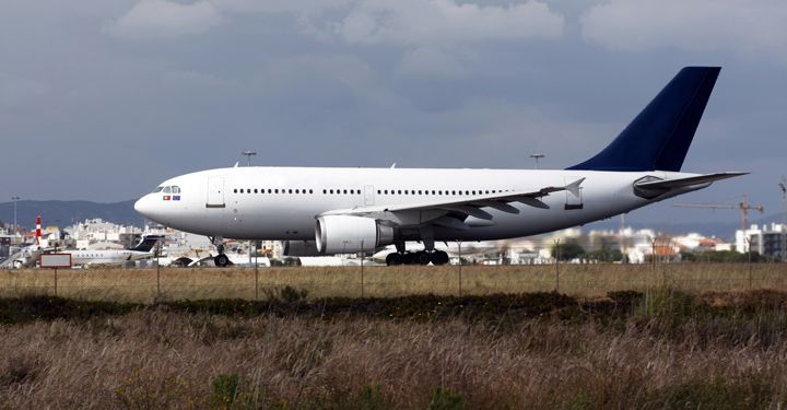 Airplane in Birmingham airport