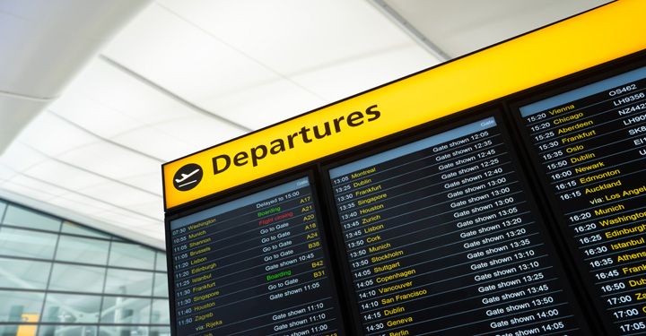 Airpoirt departure sign