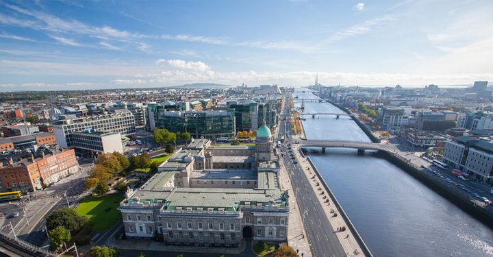 Skyline view of Dublin, Ireland