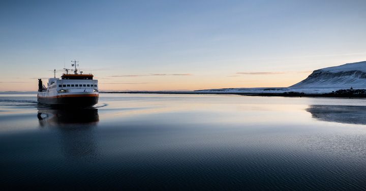 Ferry in the Sea of Iceland