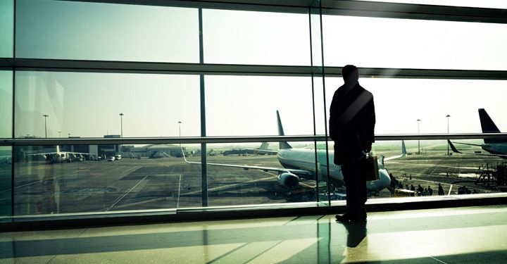 Passenger waiting inside Dublin Airport