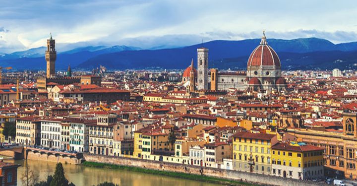 Aerial view of Cathedral Santa Maria del Fiore, Florence