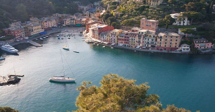 Aerial view of Portofino,Genoa