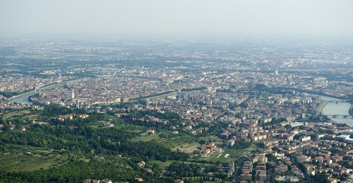 Aerial view of Verona, Italy