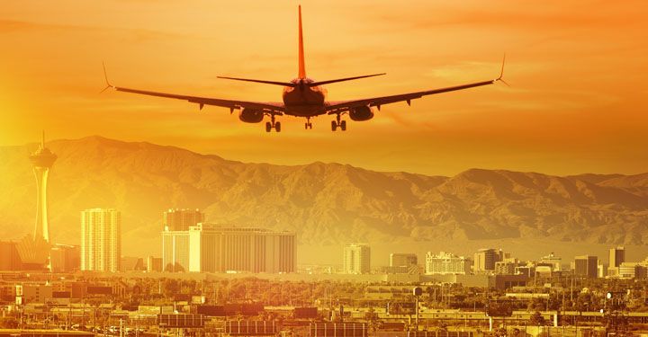  Aircraft flying over Las Vegas 