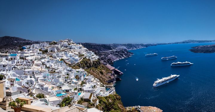 Boat to Santorini