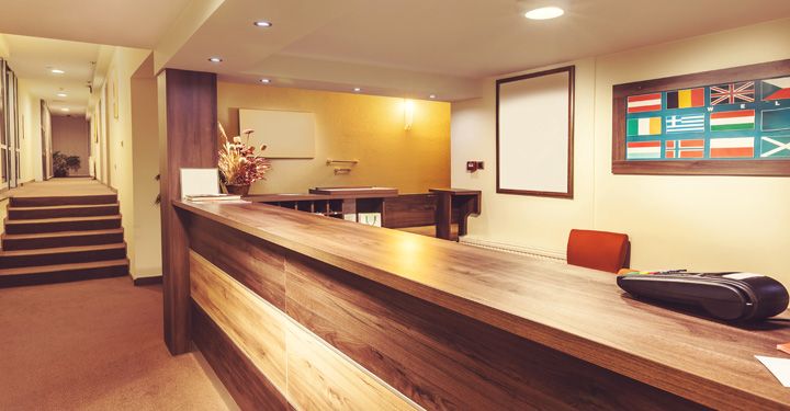 Hotel lobby in boutique hotel, Alicante