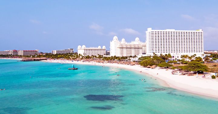View of Palm Beach resort, Aruba