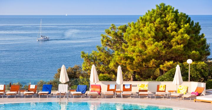 Pool in trendy hotel in Croatia