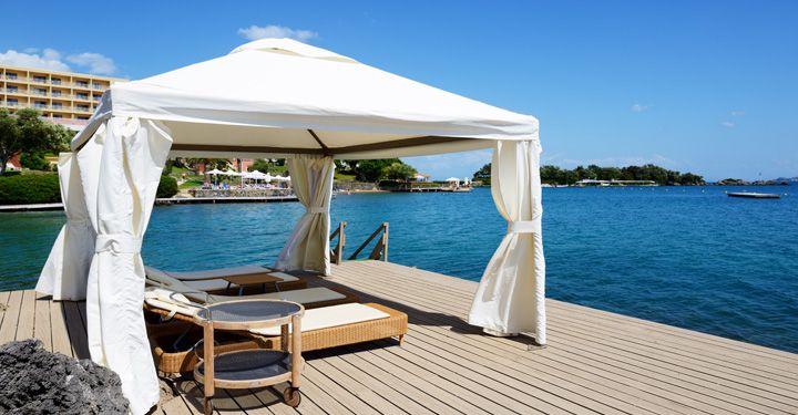 Private beach hut in Greece