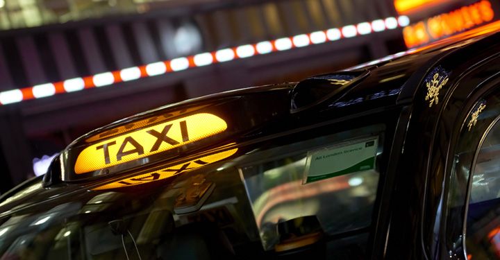 Black cab sign