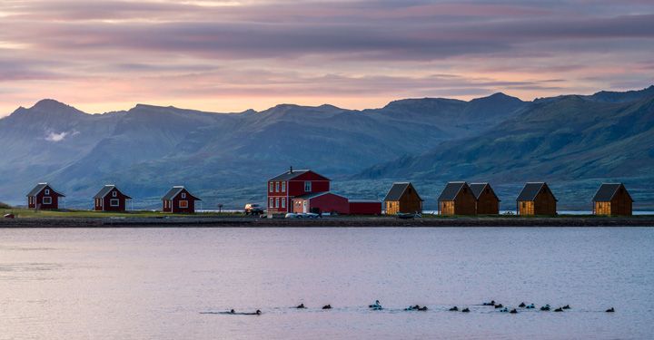 Cottages in Eskifjorour, Iceland