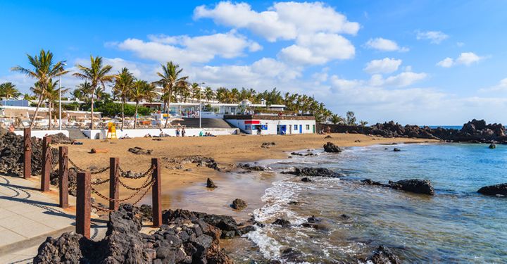Beautiful town of Puerto del Carmen, Lanzarote