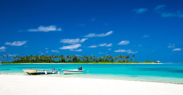 Beautiful beach view in Maldives