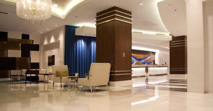 Luxury hotel lobby