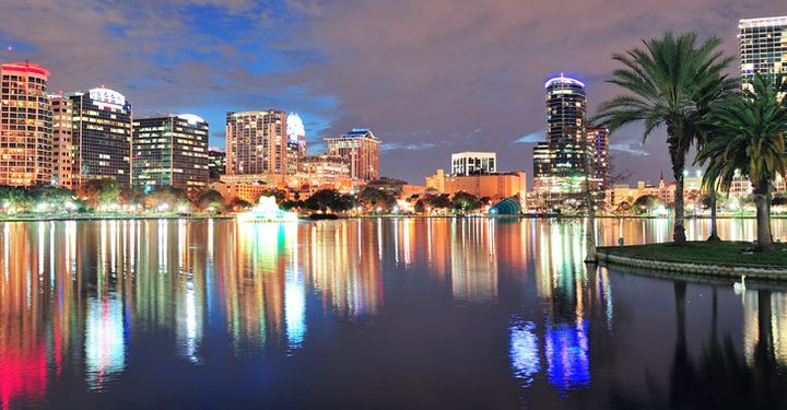 Downtown Orlando at night