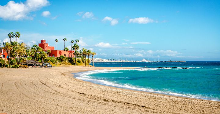 Golden beach of Benalmadena, Malga
