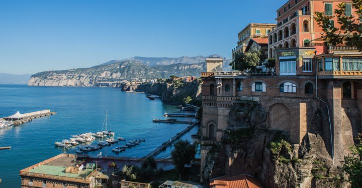 View over the harbour of Sorrento, Italy